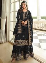 Georgette Black Eid Wear Embroidery Work Pakistani Suit